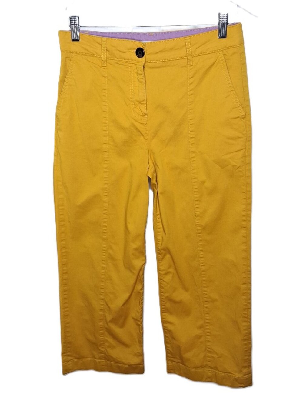 Boden Mustard Yellow Crop Utility Pants